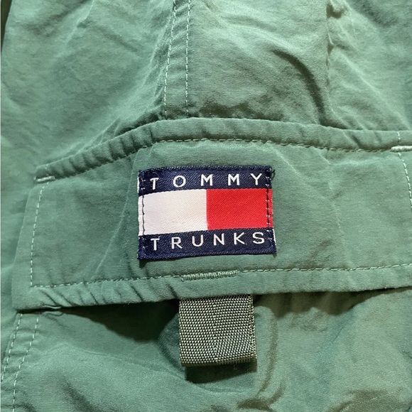 Tommy Hilfiger Swim Trunks Cargo Pockets Mens L Green - Picture 4 of 6